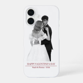 Persoonlijke namen van koppels & jaar - Elegante f iPhone 16 Hoesje