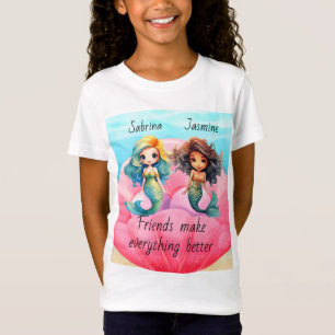 Persoonlijke namen zeemeerminnen t-shirt