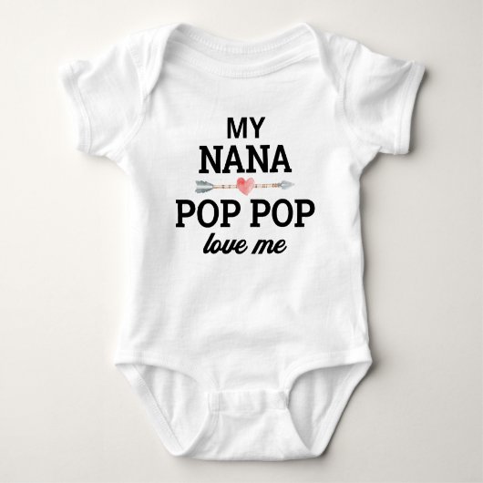 Persoonlijke Nana en Pop Pop Romper (Voorkant)