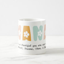 Persoonlijke Nana Floral Pastel Colors Grandma