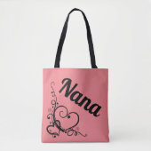Persoonlijke Nana Heart Tote Bag (Voorkant)