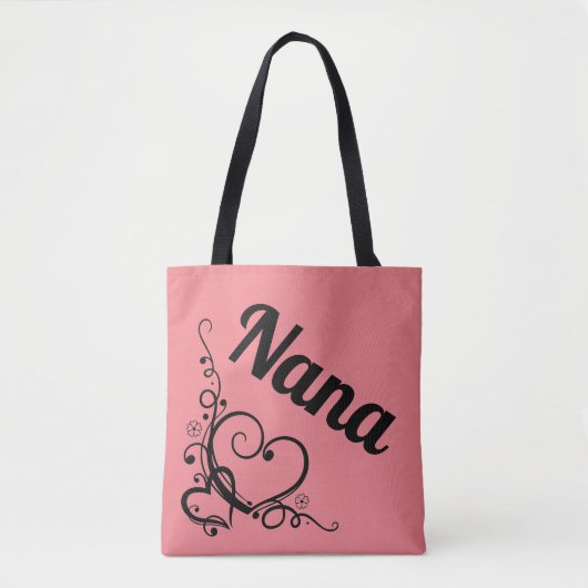 Persoonlijke Nana Heart Tote Bag (Voorkant)