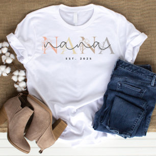 Persoonlijke Nana Oma Bloemrijke Elegantie T-shirt