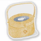 Persoonlijke Nantucket-mand Sticker (Voorkant)