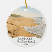 Persoonlijke Nantucket Versiering, Massachusetts Keramisch Ornament (Voorkant)