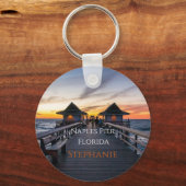 Persoonlijke Napels Pier Florida Name Sleutelhange Sleutelhanger (Voorkant)