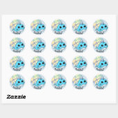 Persoonlijke Narwal Verjaardagsstickers Ronde Sticker (Vel)