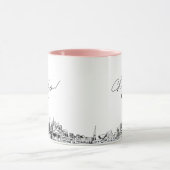 Persoonlijke Nashville Skyline Trouwkoffiemok Mok (Midden)