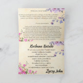 Persoonlijke Natalia Poolse naadkaart Feestdagen Kaart (Binnen)