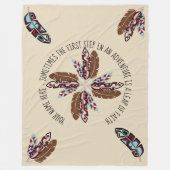 Persoonlijke Native American Feather Blanket Fleece Deken (Voorkant)