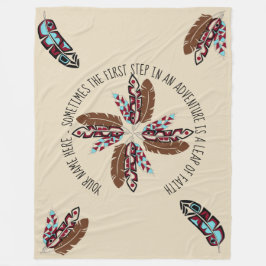 Persoonlijke Native American Feather Blanket Fleece Deken