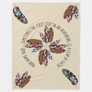 Persoonlijke Native American Feather Blanket Fleece Deken