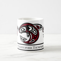 Persoonlijke Native American Orca Killer Whale Koffiemok