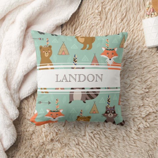 Persoonlijke Native Forest Friends Pillow Kussen (Deken)