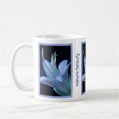 Persoonlijke Natuur Schoonheid Hosta Bloem in Blau Koffiemok (Links)