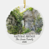 Persoonlijke Natuurlijke Brug Versiering, Virginia Keramisch Ornament (Voorkant)