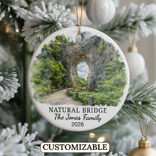 Persoonlijke Natuurlijke Brug Versiering, Virginia Keramisch Ornament