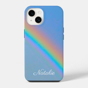 Persoonlijke natuurlijke echte regenboog iPhone 14 hoesje