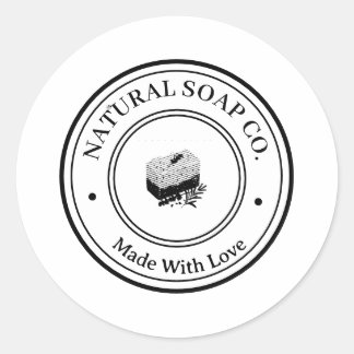 Persoonlijke Natuurlijke Zeep Logo Zakelijk Ronde Sticker