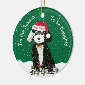 Persoonlijke Naughty Bernedole Ceramic Ornament (Links)