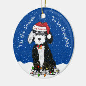 Persoonlijke Naughty Bernedole Ceramic Ornament (Links)