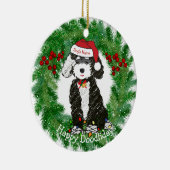 Persoonlijke Naughty Bernedoodle Keramisch Ornament (Rechts)