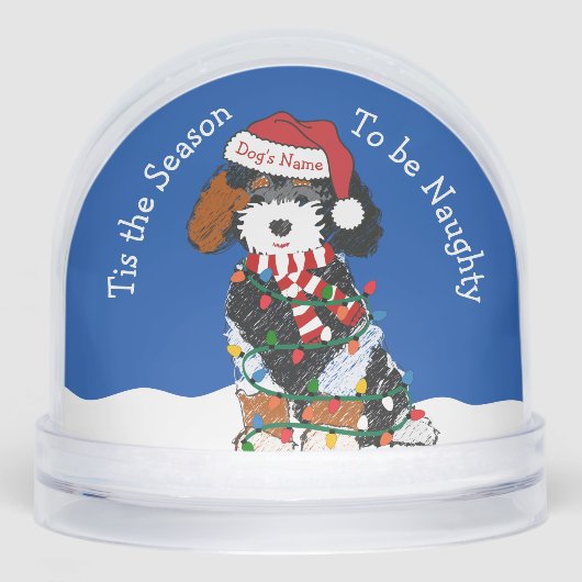 Persoonlijke Naughty Bernedoodle Sneeuwbol (Voorkant)