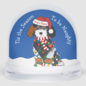 Persoonlijke Naughty Bernedoodle Sneeuwbol (Achterkant)