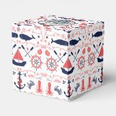 Persoonlijke Nautical Baby One Year Old Party Bedankdoosjes (Achterkant)