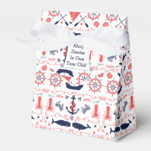 Persoonlijke Nautical Baby One Year Old Party Bedankdoosjes