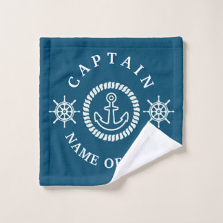 Persoonlijke Nautical Captain/Boat Name Editable Bad Handdoek