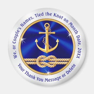 Persoonlijke Nautical Wedding Favors, Stropdas de  Magneet