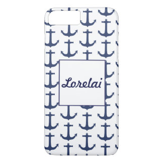 Persoonlijke Nautilus Thema Anker Marine Vliegtele iPhone 8/7 Plus Hoesje