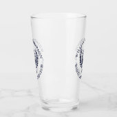 Persoonlijke Navy Blauwe Golfclub Naam Glas (Links)