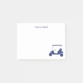 Persoonlijke Navy Blauwe Golfkar Post-it® Notes (Voorkant)