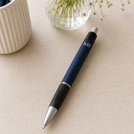 Persoonlijke Navy Blauwe Monogram Schrijfstijl Pen