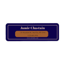 Persoonlijke Navy Blauwe & Off White Retouradresla