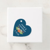 Persoonlijke Navy Blue Bloem Geschenklabels Bedankjes Labels (In situ)