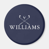 Persoonlijke Navy Blue Name Golf Clubs Magneet (Voorkant)