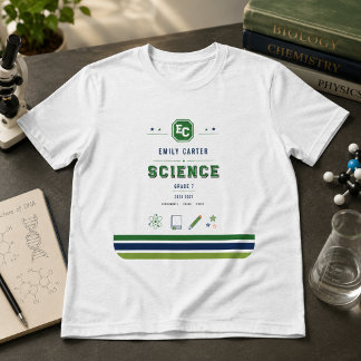 Persoonlijke Navy Groene Wetenschap School Hoes Tri-Blend Shirt