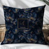 Persoonlijke Navy Handdoeken Chic Gouden Bloem Cad