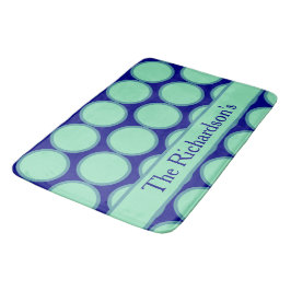 Persoonlijke Navy Mint Stippenpatroon Moderne Badmat