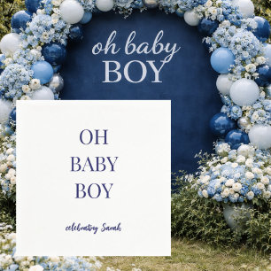 Persoonlijke Navy Oh Baby Boy Shower Servetten