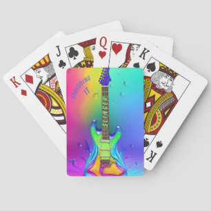 Persoonlijke Neon Gitaar Muziekliefhebber Speelkaa Pokerkaarten