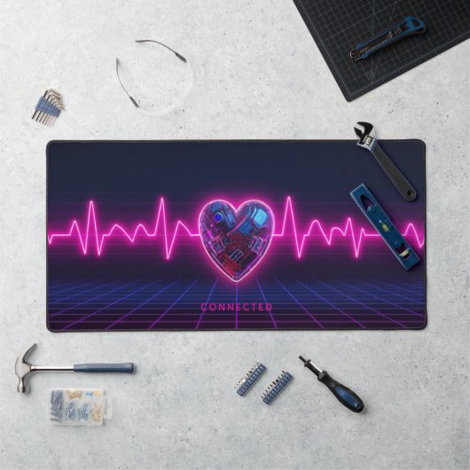 Persoonlijke Neon Pulse Cyber Hart Bureaumat (Werkstation)