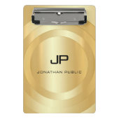Persoonlijke Nep Gouden Monogram Sjabloon Elegant Mini Klembord (Voorkant)