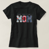 Persoonlijke nep-patchwork voor mama t-shirt (Design voorkant)