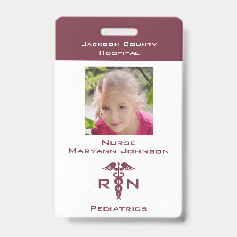 Persoonlijke nep-verpleegster-speelbadge voor kind badge