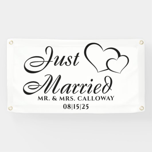 Persoonlijke 'Net Getrouwd' Auto Banner (Horizontaal)
