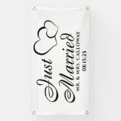 Persoonlijke 'Net Getrouwd' Auto Banner (Verticaal)